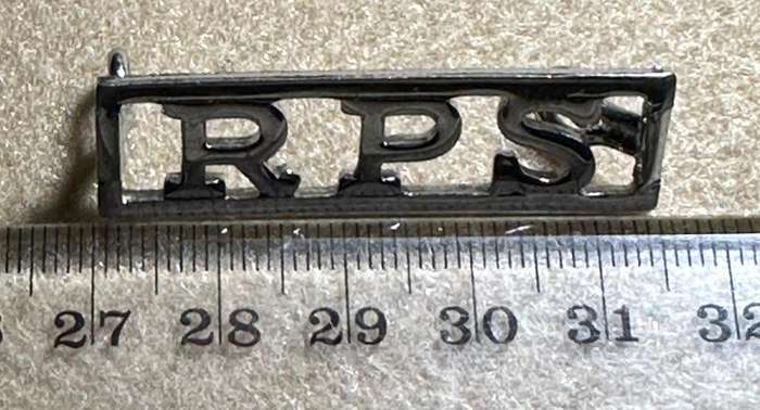 Rhodesian Prison Service - RPS CHROME SHOULDER TITLE