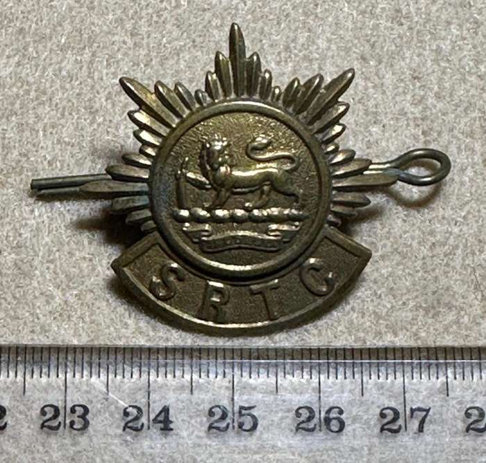 Southern Rhodesia Corps of Motor Transport - Brass Cap Badge - SRTC