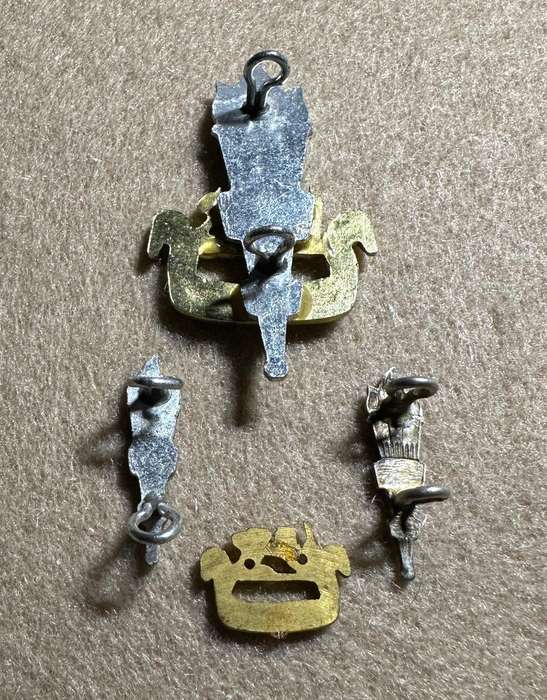 Rhodesian Educational Corps - SET BERET AND COLLAR BADGES Anodised and mess dress x 1