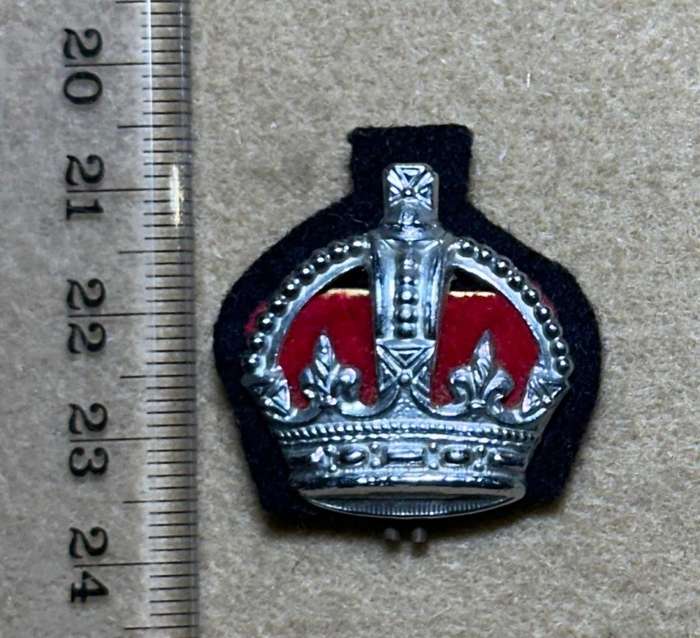 Northern Rhodesia Police - NRP - OFFICERS RANK CROWN KC with Felt Backing