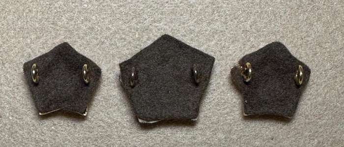 Rhodesian Guard Force - Set of 3 OFFICERS RANK STARS, with Felt Backing