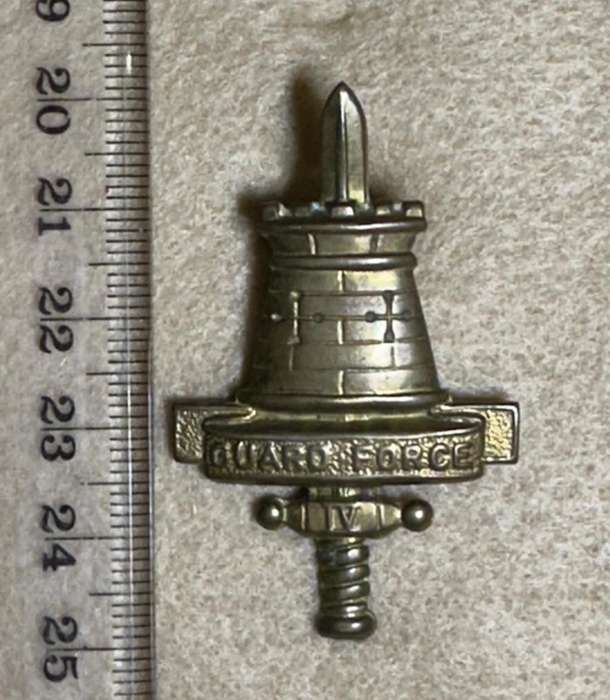 Rhodesian Guard Force - Brass Cap Badge - Variation 1