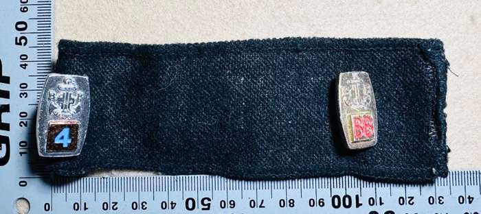 Rhodesian Boys Brigade - ARM SLEEVE WITH TWO PROFICIENCY BADGES (1977)