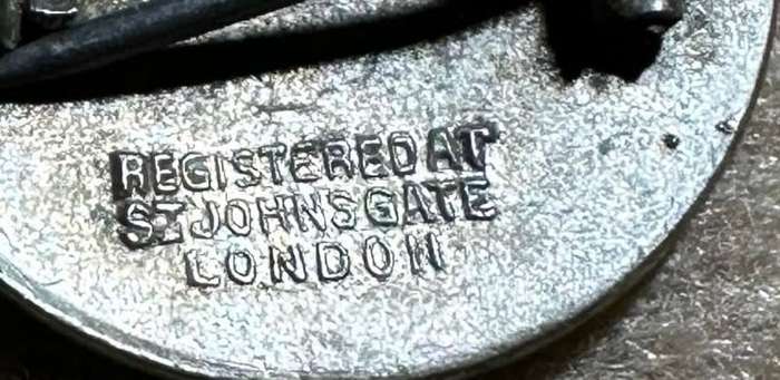 Rhodesian ST JOHNS - BROOCHES, Registered at St Johns Gate, London