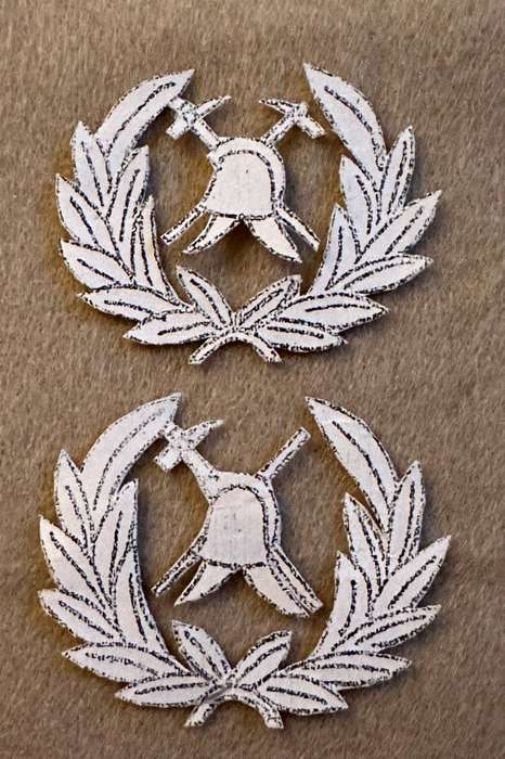 Rhodesian Fire Brigade - DESIGN ARTWORK DEMO BADGE & BULLION CAP BADGE - LOT - 16 ITEMS