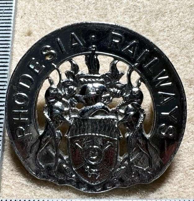 Rhodesian Railways - PERFORATED BRASS CAP BADGE - VERY RARE