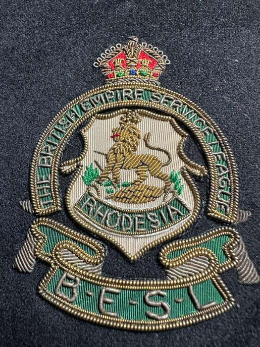 Rhodesia BRITISH EMPIRE SERVICE LEAGUE - BULLION BLAZER RHODESIA BADGES VARIANT