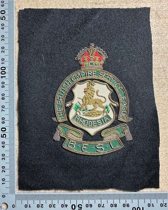 Rhodesia BRITISH EMPIRE SERVICE LEAGUE - BULLION BLAZER RHODESIA BADGES VARIANT