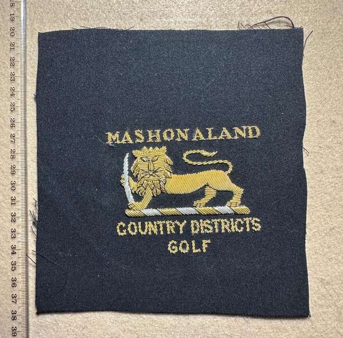 Rhodesia - MASHONALAND - PROVINCIAL SPORT COLOURS - COUNTRY DISTRICTS GOLF BULLION, STENCILS, DESIGN