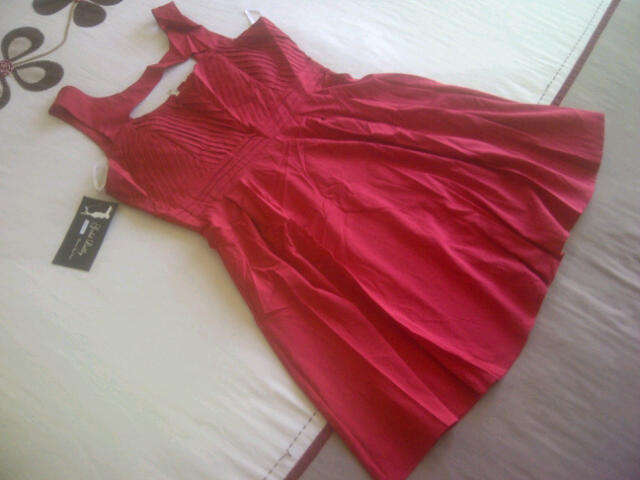 *Red Funky Design Ladies Strap Short Dress/Top*Great for summer**L, XL, XXL ONLY**BRAND NEW*