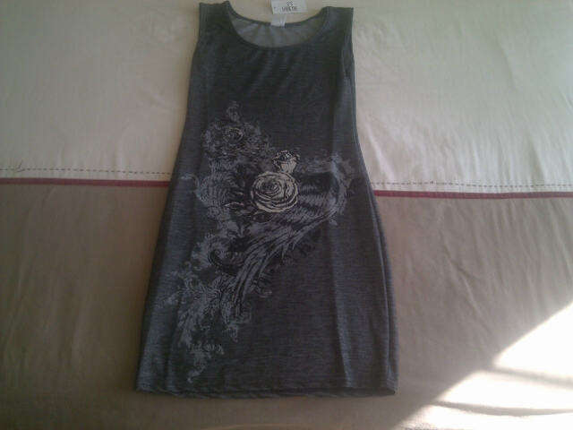 **Cute & Funky Ladies Grey Viscose Spandex Dress/Top***Great with a Tights***M, L, XL ONLY***