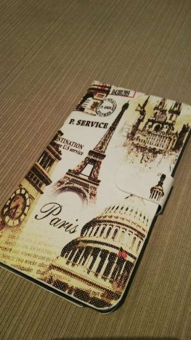 **Samsung Galaxy Note 3 Book Case Stand Cover With Paris Design & Magnet Clasp**2 Card Slots**