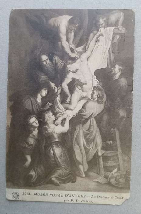 B/W POST CARD TRANSVAAL PAINTING BY P.RUBENS,BELGIUM-ESSEX.ENGLAND