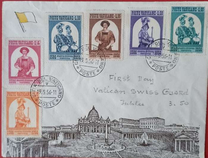 VATICAN - 1956 FDC  - ``Swiss Guard`` - COMPLETE SET
