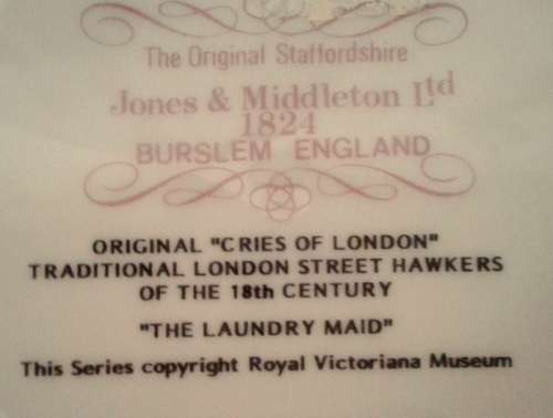Original Cries of London ''THE  LAUNDRY MAID''  Gold Edge - Jones & Middleton