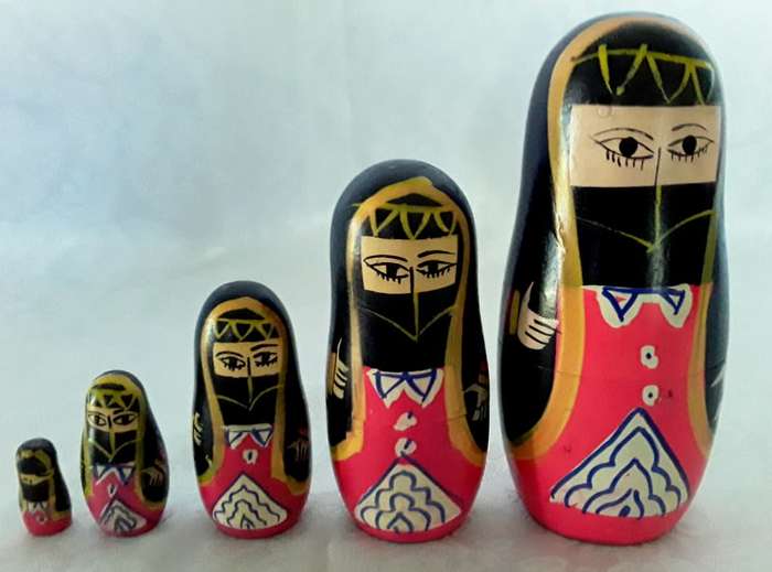 Very unusual Vintage Russian nestling doll (Matryoshka doll)