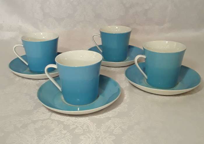 Four retro Constantia blue duo's (Please read description)