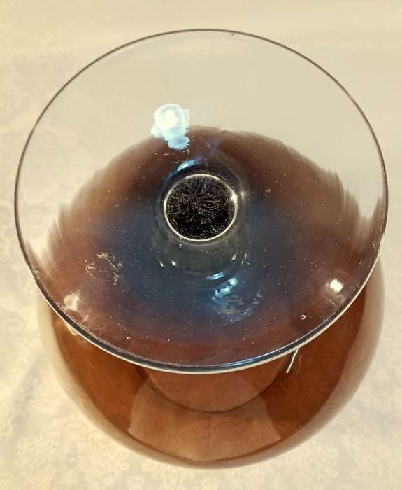 Extravagant oversized  rare brown vintage brandy goblet vase