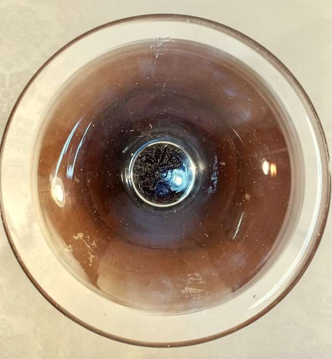 Extravagant oversized  rare brown vintage brandy goblet vase