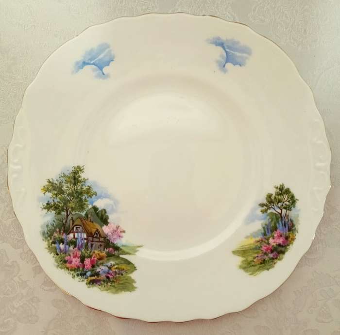 Royal Vale Large Bone China Cake Plate