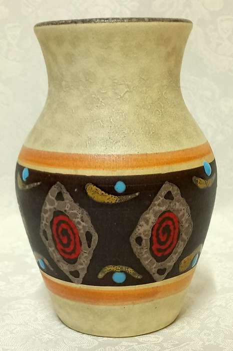 West German Dumber and Breiden Keramik Vase - Art Pottery - Hohr 1960  1970s