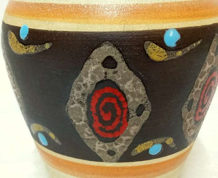 West German Dumber and Breiden Keramik Vase - Art Pottery - Hohr 1960  1970s
