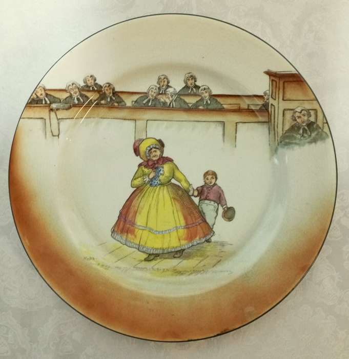 Royal Doulton Rare Dickens-Ware Mrs Bardell  Rack Plate