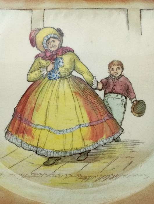 Royal Doulton Rare Dickens-Ware Mrs Bardell  Rack Plate