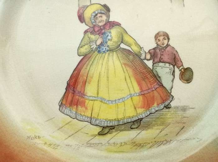 Royal Doulton Rare Dickens-Ware Mrs Bardell  Rack Plate