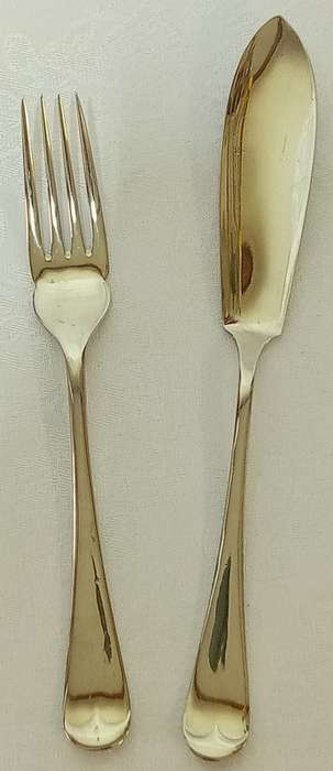 Vintage Fish knives and forks  Sheffield England. Sipelia - Nickel Silver