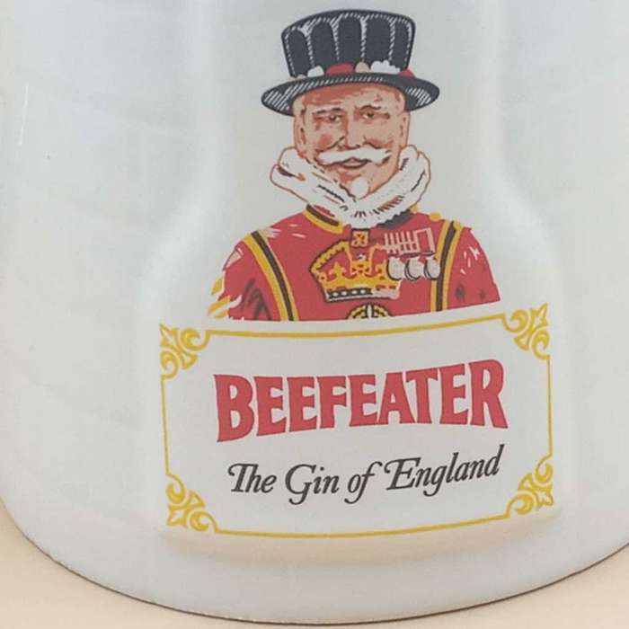 Vintage Beefeater Gin Castle Ceramic Pitcher Stein Mug