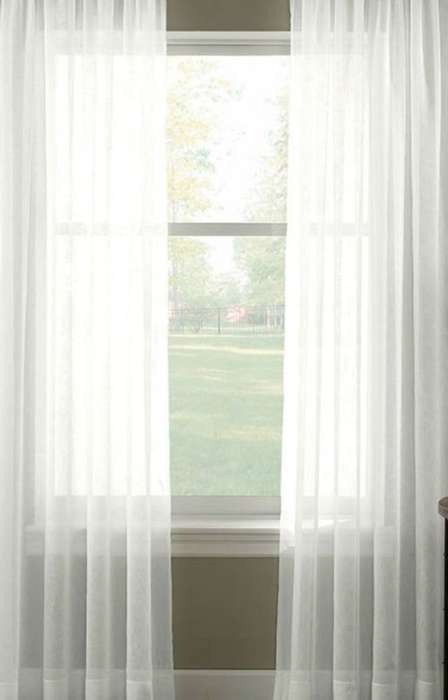 PLAIN FROSTED  CURTAIN  ** 5m x 230cm **  Hurry dont get LEFT  *  IN CREAM OR WHITE * READY TO HANG