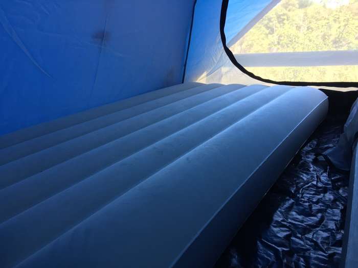 K-Way Panorama 3 dome tent and 2x intex single mattress with pump