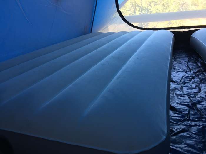 K-Way Panorama 3 dome tent and 2x intex single mattress with pump