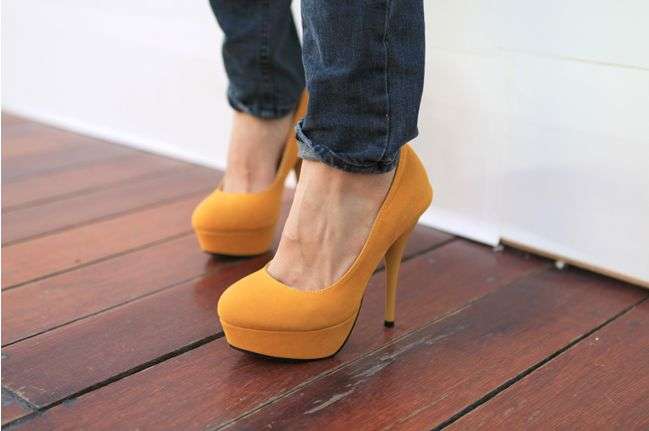 Designer Platforms Yellow ( Size 2.5 - 6 )