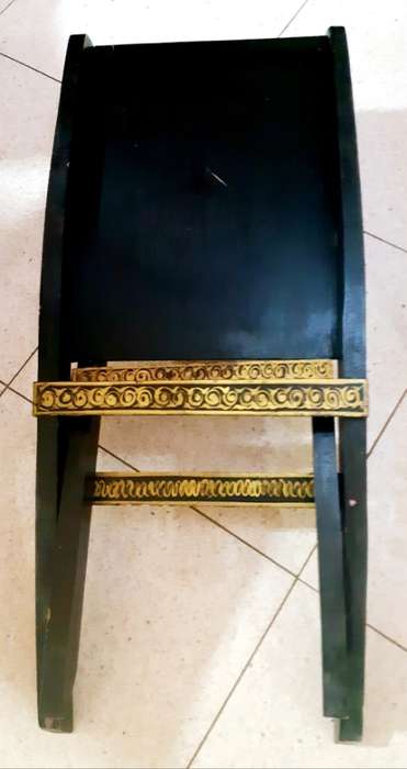 Vintage Indian Decorative  low folding Chair Hand painted "Rajasthani art"-good condition