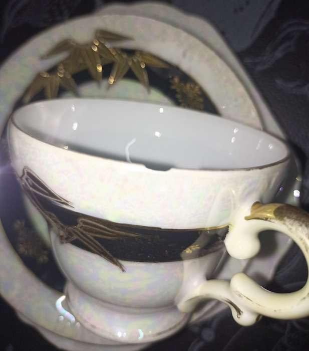 Mother of Pearl, Gold Embossed 24 piece Joyale Fine China Hand Pained Patt.no 9153 Tea set no 2