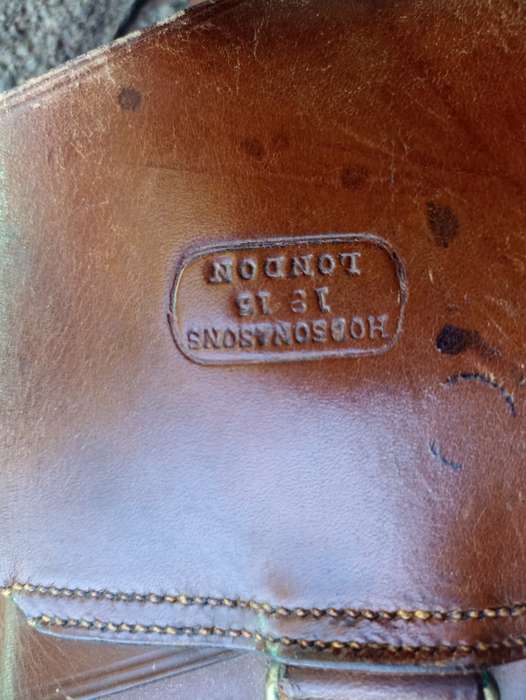 WWI British Officer`s Belt by M Harvey Co, Holster by Hobson & Sons 1915 strap and sword Hanger Hook