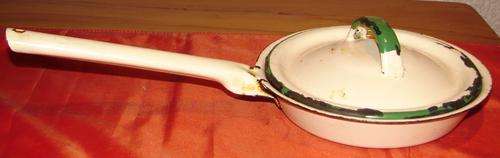 Vintage Yellow Frying Pan with lid-Width of pan 18.5cm