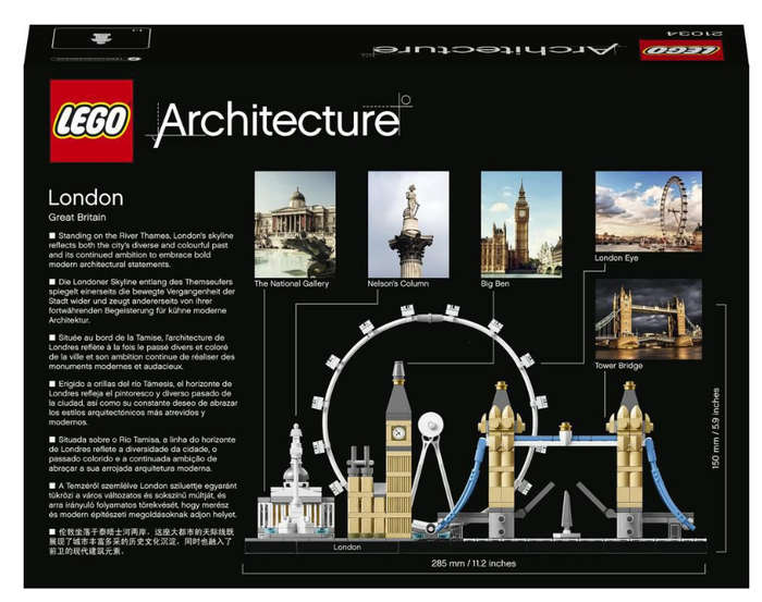 LEGO® Architecture London Skyline Collection 21034 Building Toy Set - 468 Pieces