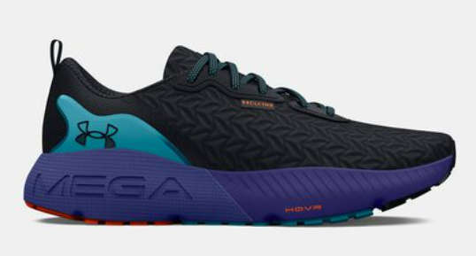 Under Armour Men`s Hovr Mega 3 Clone Shoes - Black/Sonar Blue - Black/Sonar Blue/Black - Men UK 11