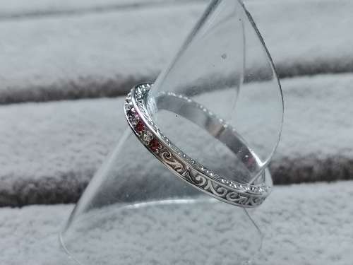 Detailed Silver Ring (Size Q)