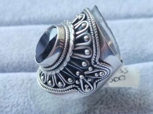 Discount!! Detailed Silver, Smokey Quartz Ring