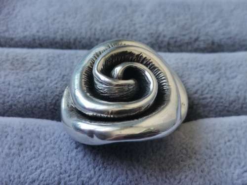 Discount!! Bulky Silver Rose Ring
