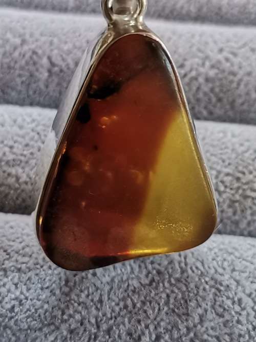 DISCOUNT!!! Silver Amber Pendant