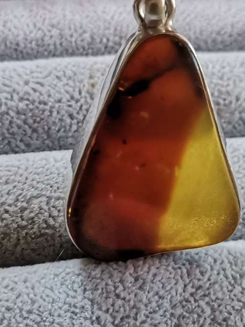 DISCOUNT!!! Silver Amber Pendant