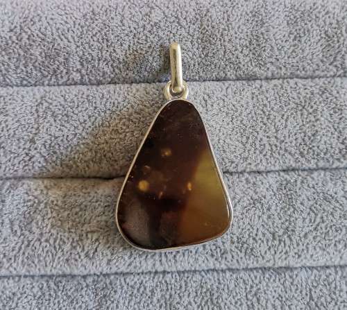 DISCOUNT!!! Silver Amber Pendant