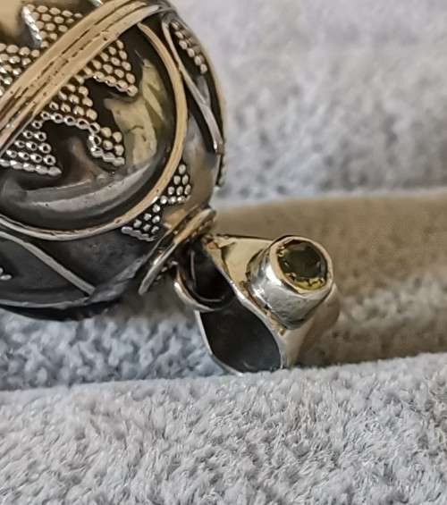 Silver Bell Ball Pendant