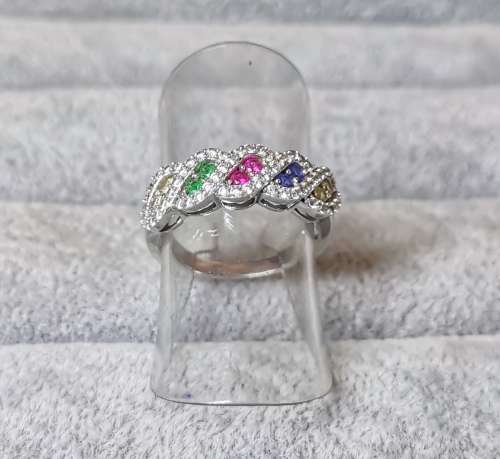 Discount!!! Colourful Silver Ring