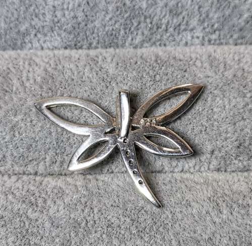 Cute Silver Dragonfly Pendant